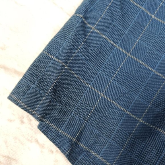 Ezekiel Men's Shorts flat front skate beach cotton blue houndstooth plaid sz 34 - Picture 6 of 6